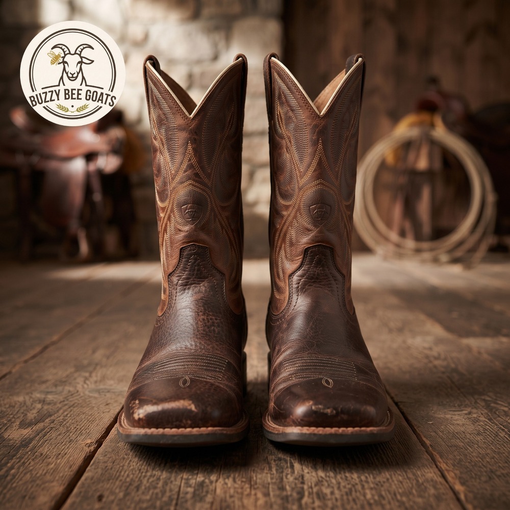 Mens Ariat Sport Wide Square Toe Leather Western Cowboy Boots Brown Size 13D